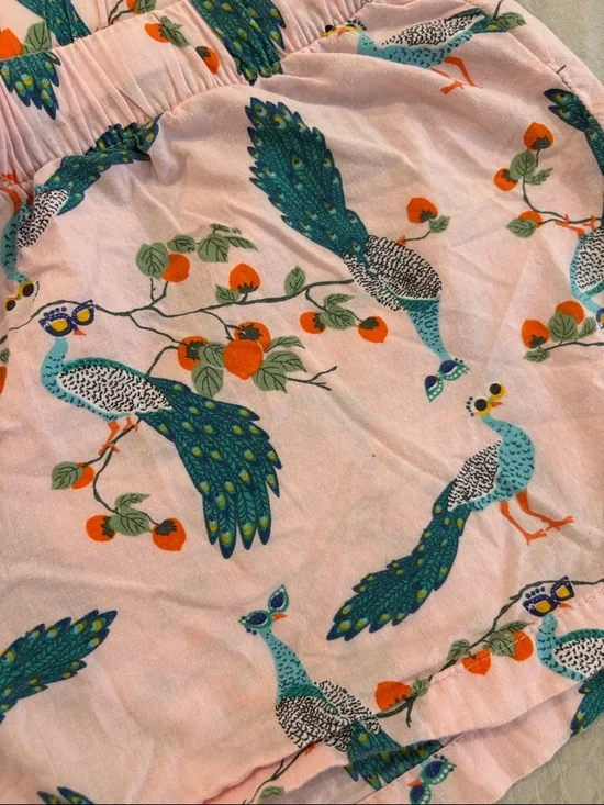 Peacock Print Women's Pajama Shorts - Picture 2 of 4